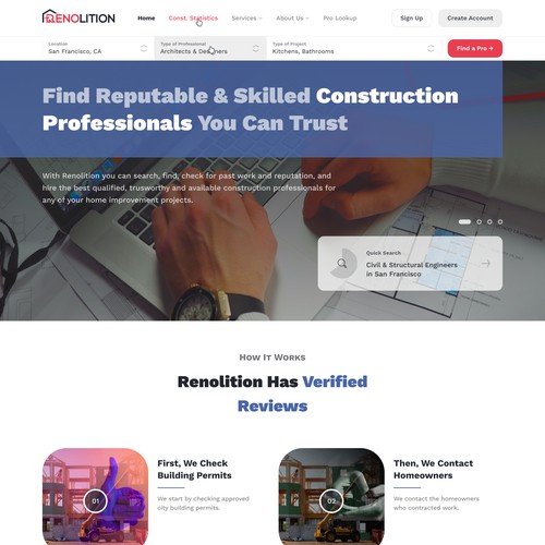 Renolition Home Landing Page