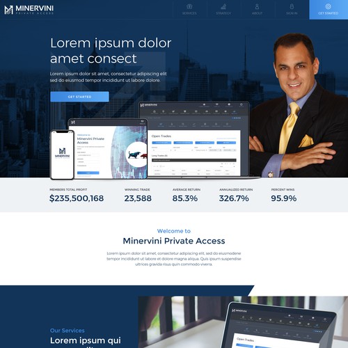 Clean Modern Website for Best-Selling Author Wall Street Market Wizard