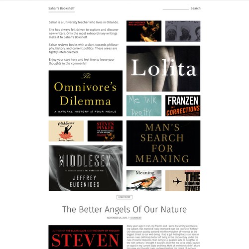 Design for a Book Review Blog