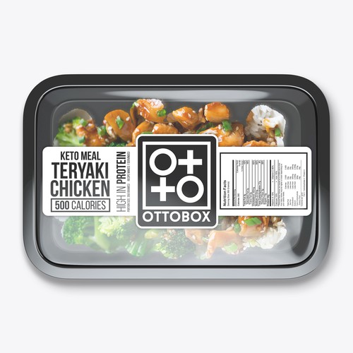 Keto meal box label design