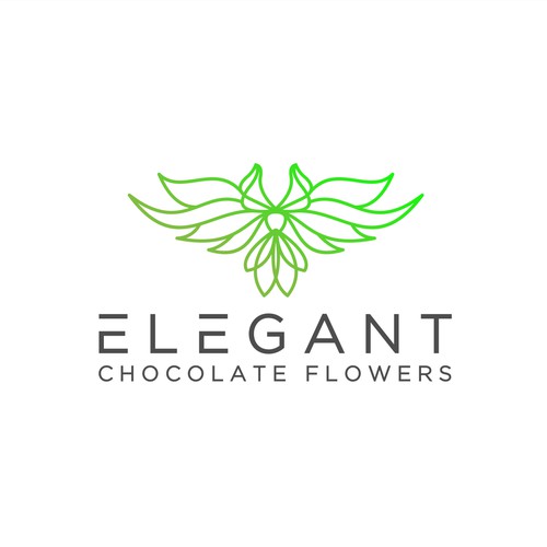 Elegant chocolate flower