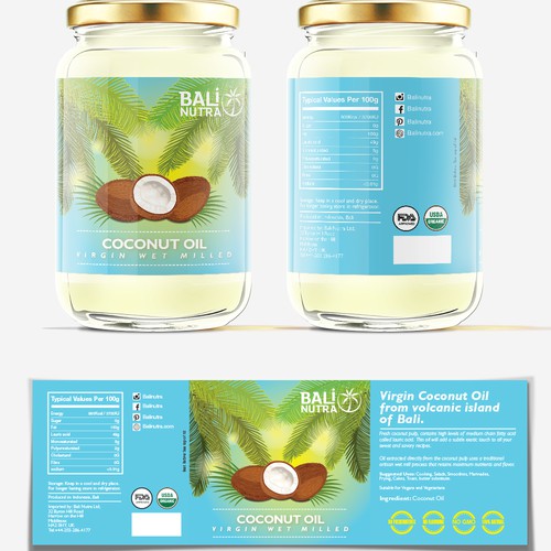 Coconut Oil label