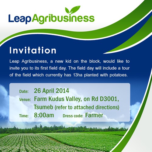 Leap Agribusiness Invitation Card