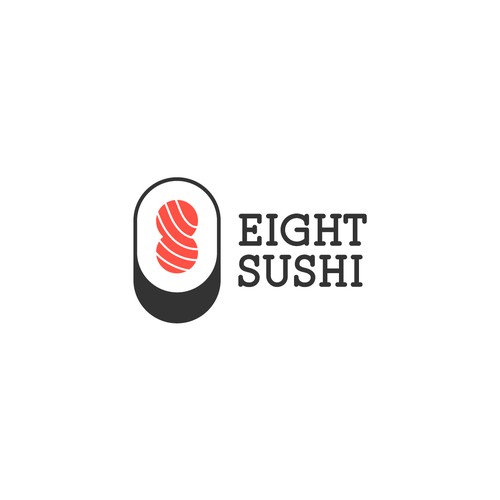 Creative logo for Eight Sushi