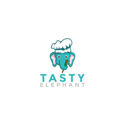 elephant logo concept for food application