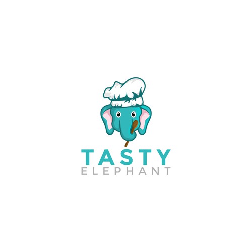 elephant logo concept for food application