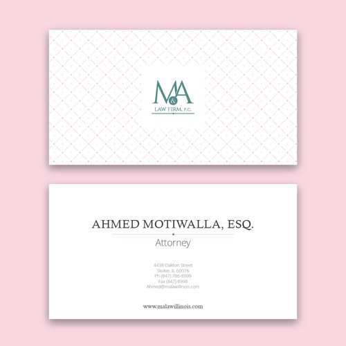 Business Card Concept for M&A Law Firm