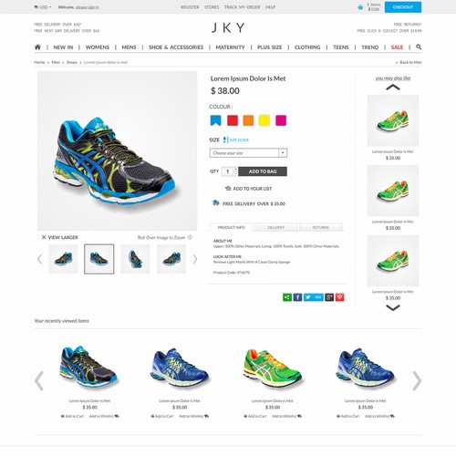 Create a modern website design for JKY