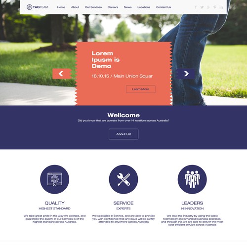 PSD web template design