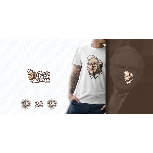 Create a logo that includes a drawing of Warren Buffett!