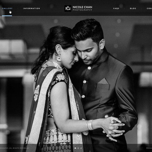 A Website Design Concept for a Wedding Photographer 