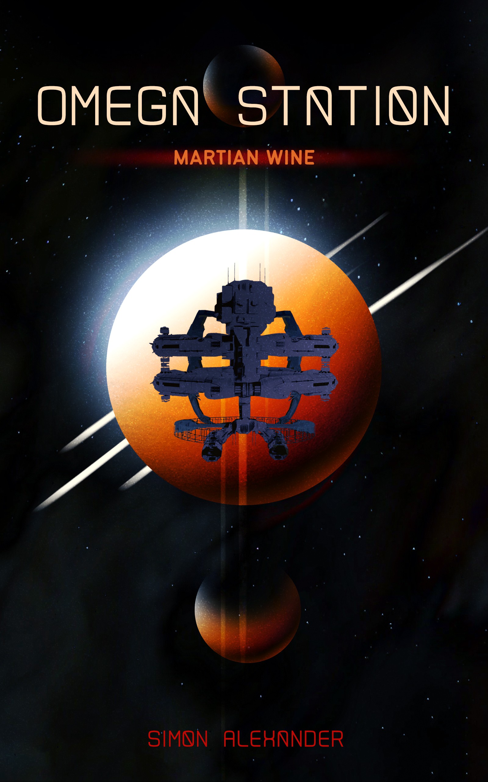 Design a cover for hardboiled detective spooky sci-fi mystery novel
