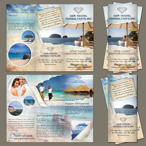 GEM Travel Consultants,Inc needs a new brochure design