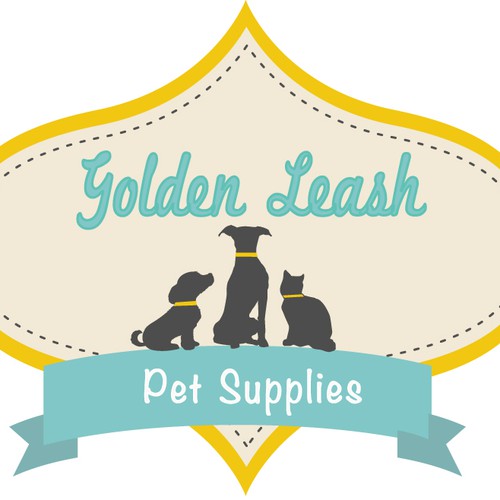 Create the next logo for Golden Leash Pet Supplies