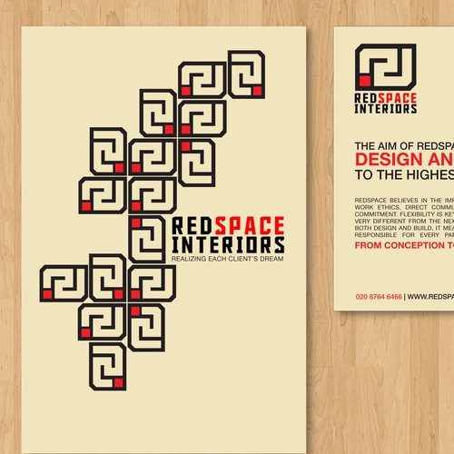 Redspace Interiors need a logo makeover and a quirky clever flyer to impress potential  customers
