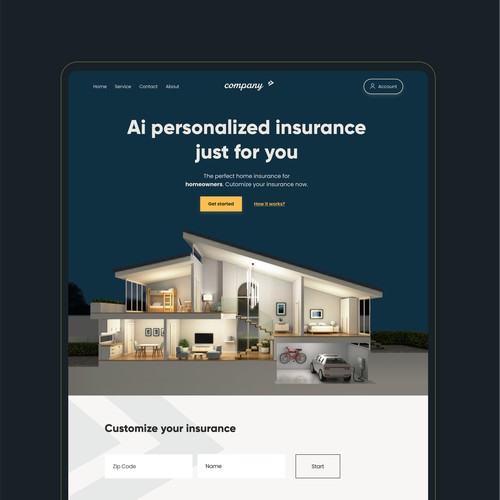 Website and branding direction for insurance company.