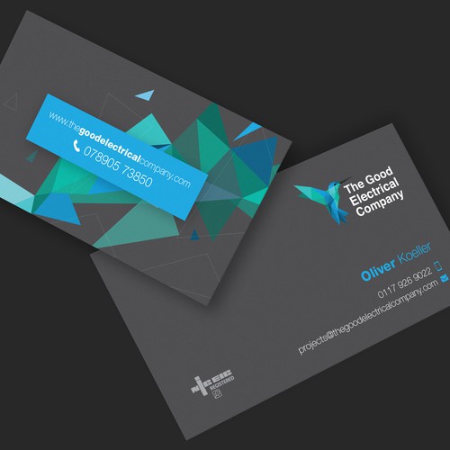 bold business card design concept