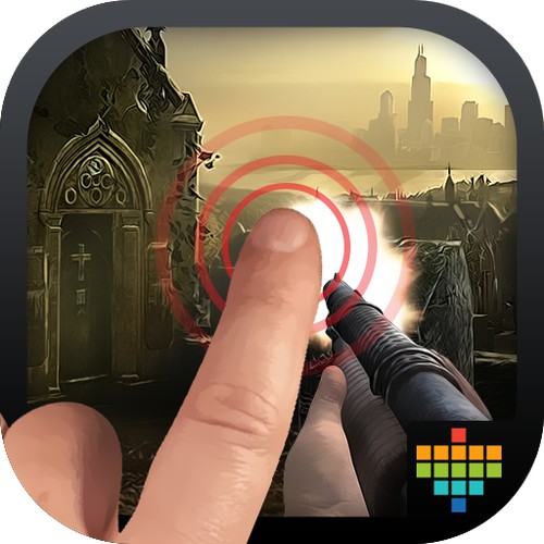 The highly rated GUNFINGER game App Icon design