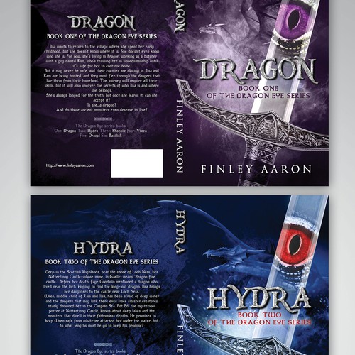 Book Covers for the first 3 books in my YA urban fantasy series, Dragon Eye—more books to come!