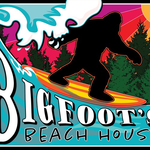 Bigfoot's Beach House store logo/sign