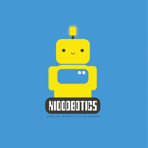 Cute robot logo for kids' robotics company