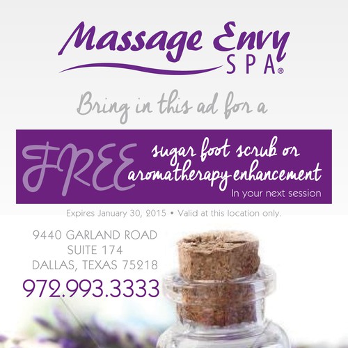 Create an ad for Massage Envy Spa