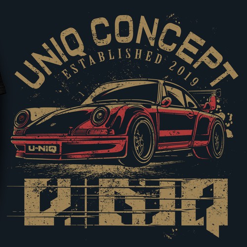 uniq car T shirt Design