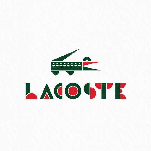 Lacoste logo in Bauhaus style