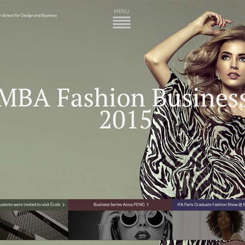 Designing the website of a Fashion School