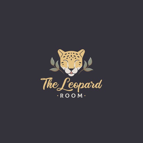 Modern fun elegant leopard logo