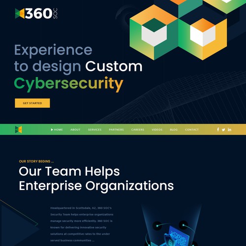 Cyber security website design