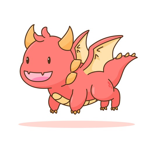 Cute dragon illustration