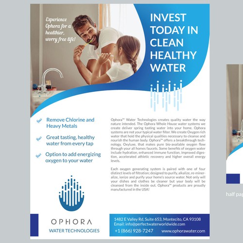 Print Ad for Ophora Water Tech