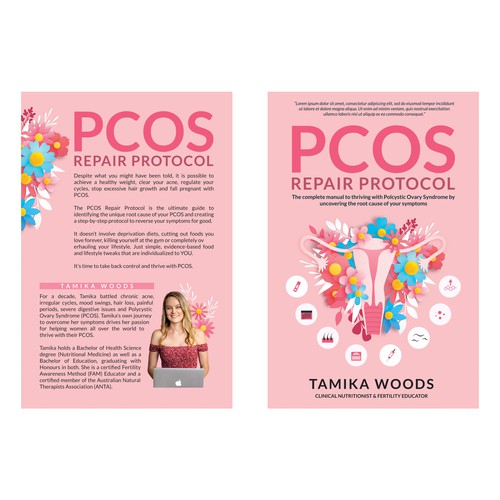 Book cover design for non-fiction health book for women