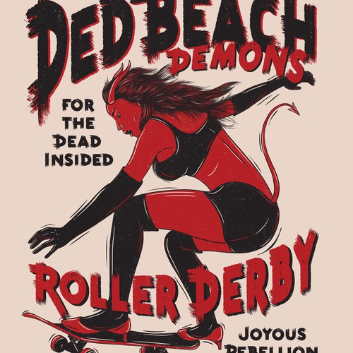 Shirt Illustration for Roller Derby Team 