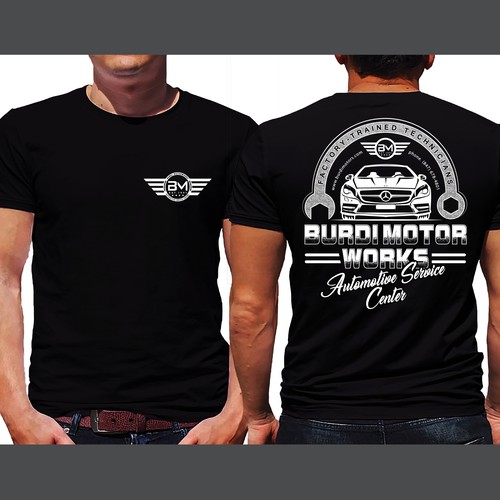 Automotive Service Center T shirts Design