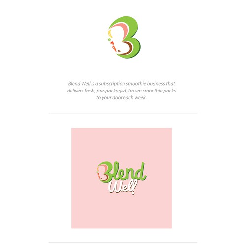 Logo for Organic Smoothie Subscription Company.