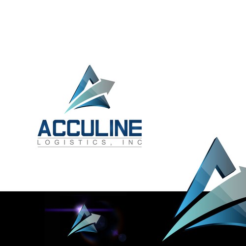 logo and business card for Acculine Logistics, Inc