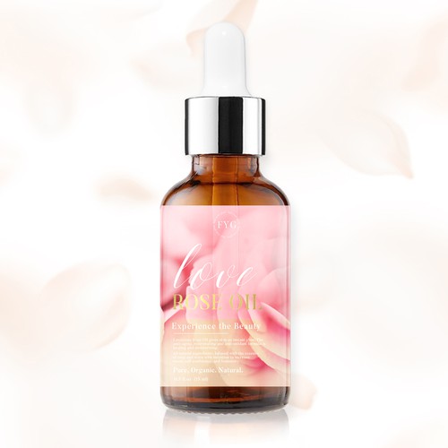 Rose Oil Label