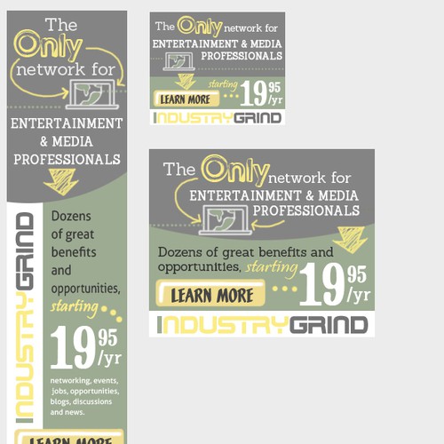 Industry Grind's New Member Recruitment Banner