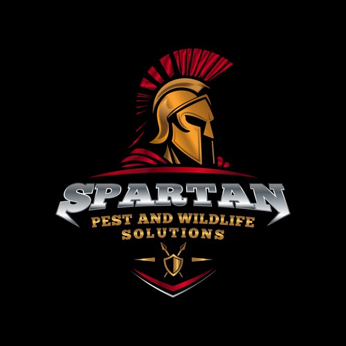 A cool spartan warrior logo for my pest control company.