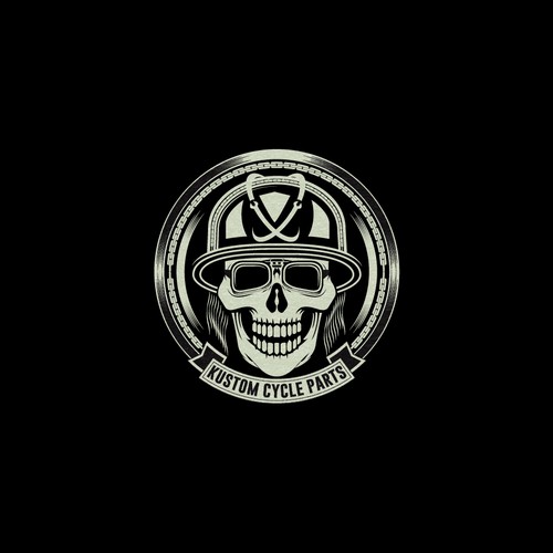 Design a Badass logo for Kustom Cycle Parts