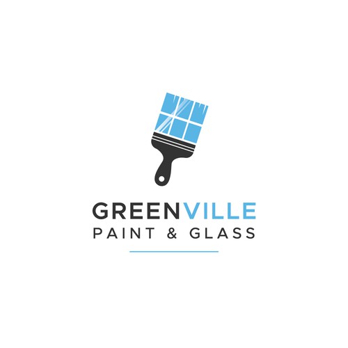 Logo concept for Greenville Paint & Glass