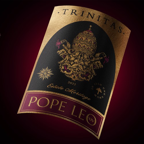 Pope Leo Wine Label