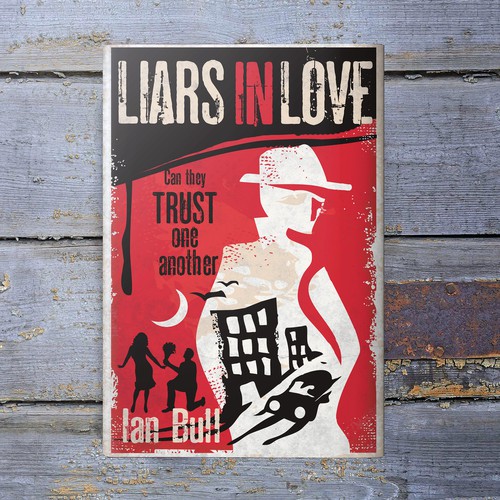 A print and ebook cover for the romantic crime thriller LIARS IN LOVE
