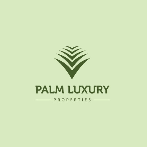 Palm Luxury properties logo design