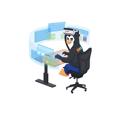 Linux Penguin Hacker entry
