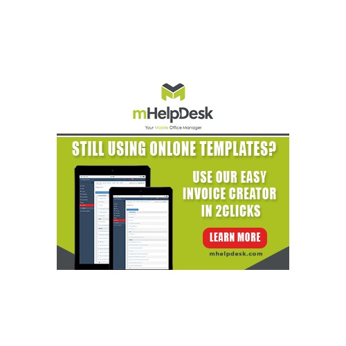 Create a slick banner ad for leading invoicing software!