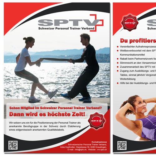 Flyer for the Swiss Personal Trainer Association