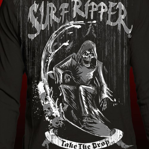 SURF RIPPER (R) - MALE - "SUPER HOT" - T-SHIRT DESIGN